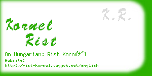 kornel rist business card